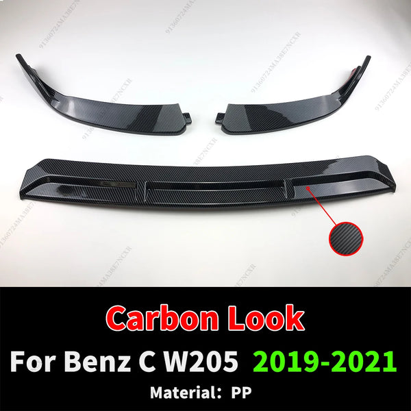 Style BRABOS pour Mercedes Benz C W205 2014-2021, protection de pare-chocs avant aspect fibre de carbone, type C180 C200 C260