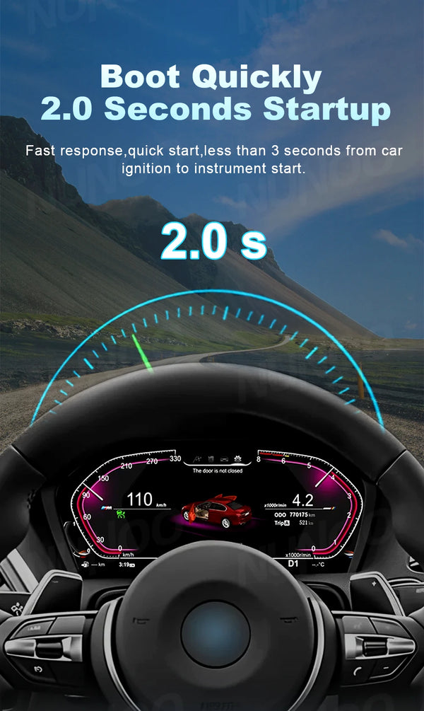 Tableau de bord numérique 2026 pour BMW Séries 1 2 3 4 5 6 7 X1 X2 X3 X4 Compteur de vitesse Panneau d'instruments F10 E90 E6