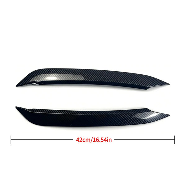 Garniture de phare avant (sourcil / peigne) pour VW Polo 2017-2024, accessoire de tuning extérieur en ABS noir brillant - OUR