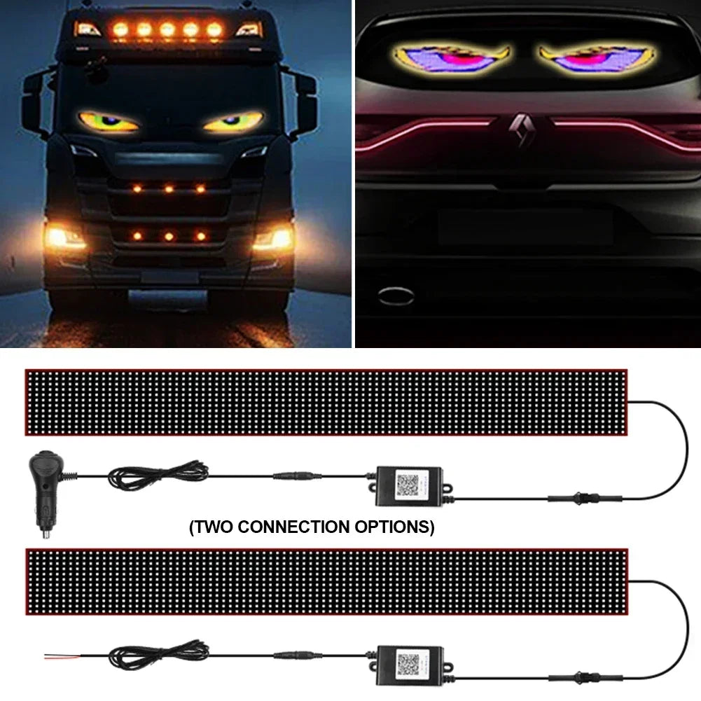 Devil‘s Eyes Truck Auto RGB LED Pixel Panel Éclairage Contrôle par Application Soft Foldable Ambient Éclairage DIY Programmab