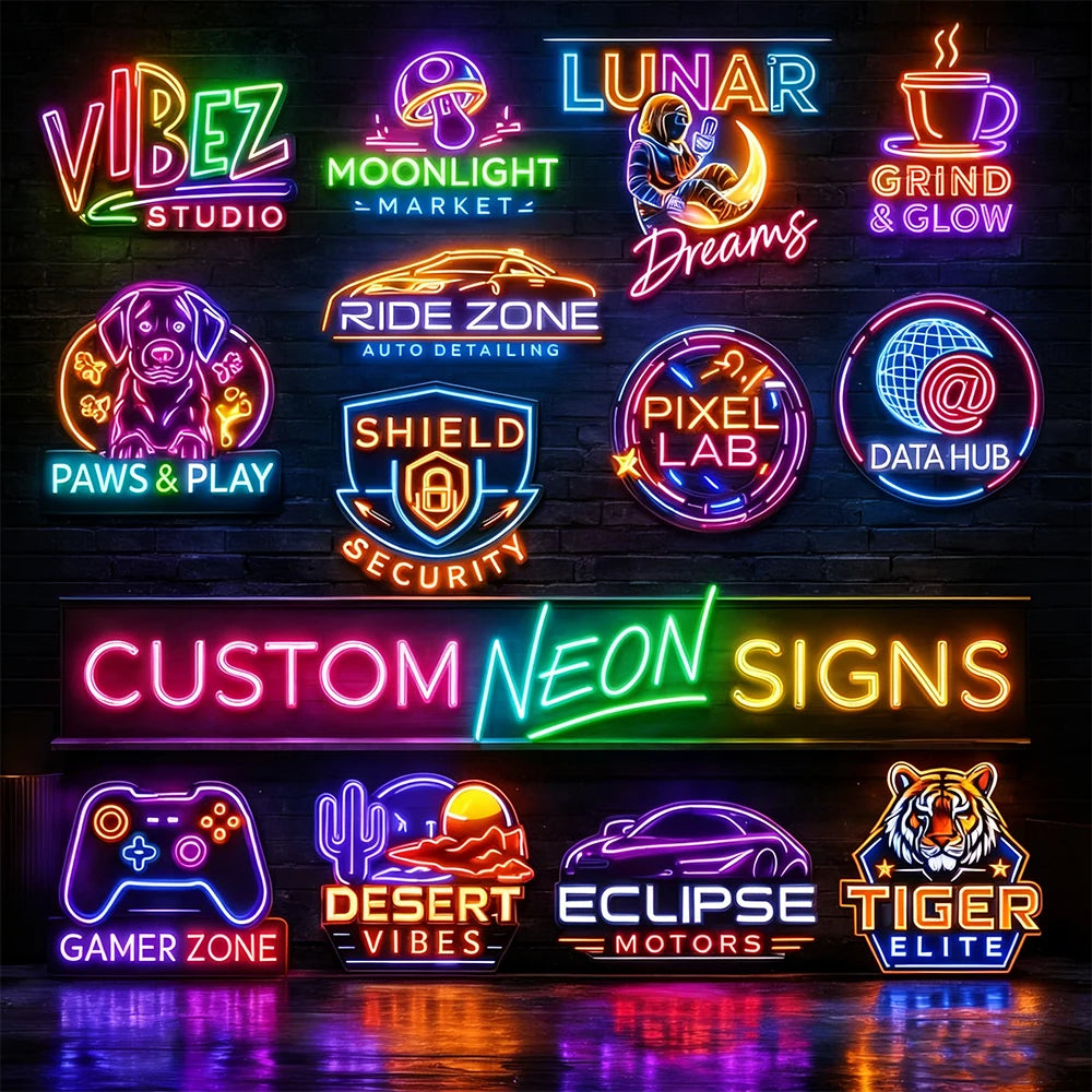 Néon LED Personnalisé – Enseigne UV pour Logo, Déco & Événement – Ourane