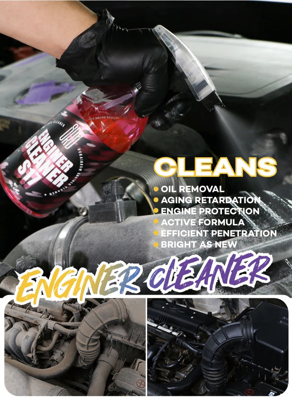 Nettoyant et dégraissant pour baie moteur - Efficace pour voitures, moteurs, sols, usage domestique - nettoie rapidement la g