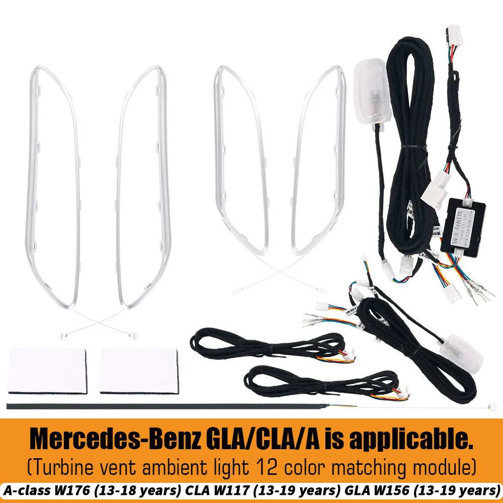 Kit Éclairage d'Ambiance 12/64 Couleurs pour Mercedes Classe A, CLA, GLA – Éclairage LED | OURANE.COM