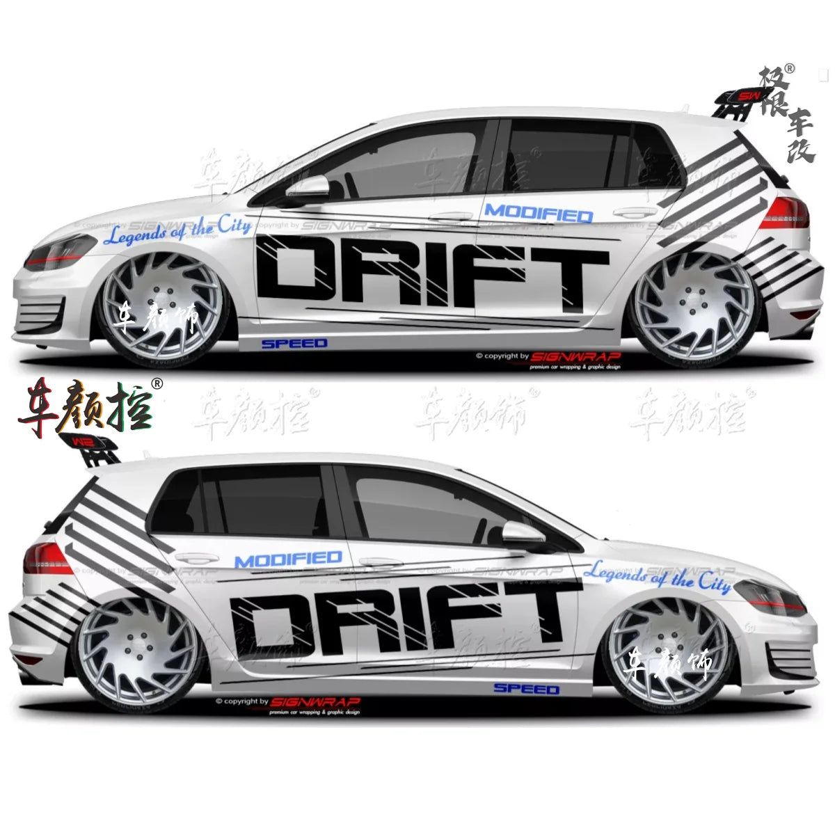 Auto Autocollants Pour Volkswagen Golf8 MK5 MK6 MK7 GTI POLO customized exterior design sporty fashionable decals Vinyl Acces