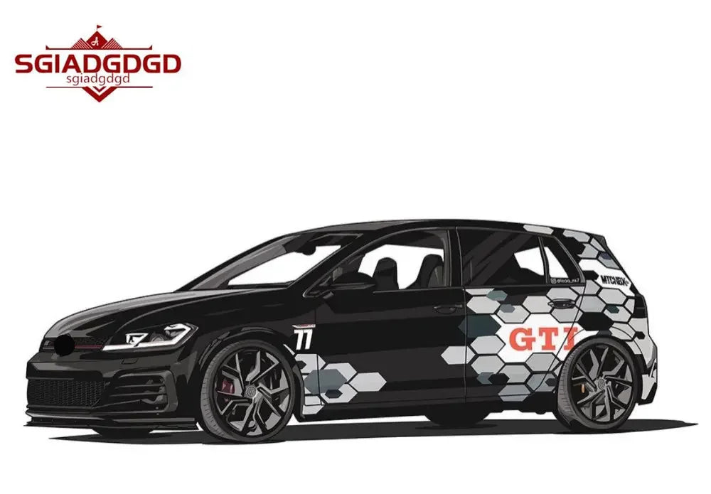 Autocollants extérieurs en vinyle pour Volkswagen Golf 6, 7, 8 GTI et Polo — vue 5