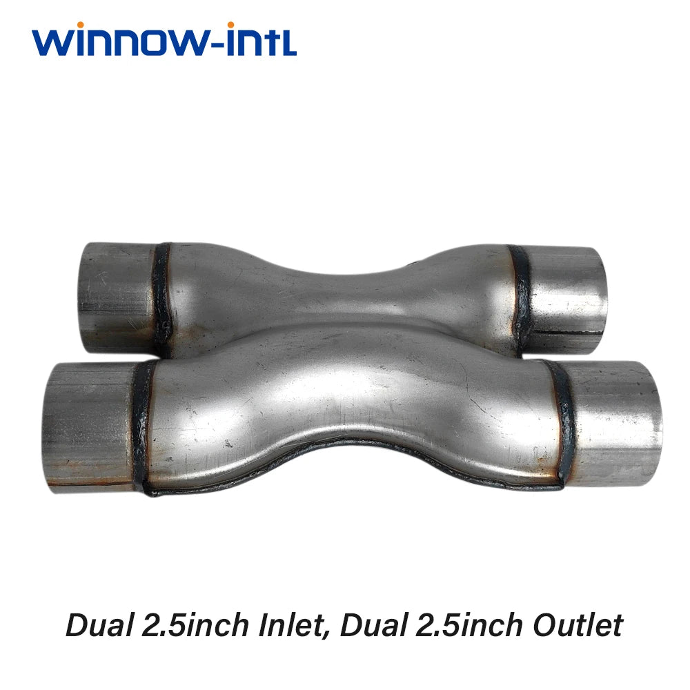 Tube X-Pipe Universel Double Échappement 2,25 / 2,5 pouces – Échappement | OURANE.COM