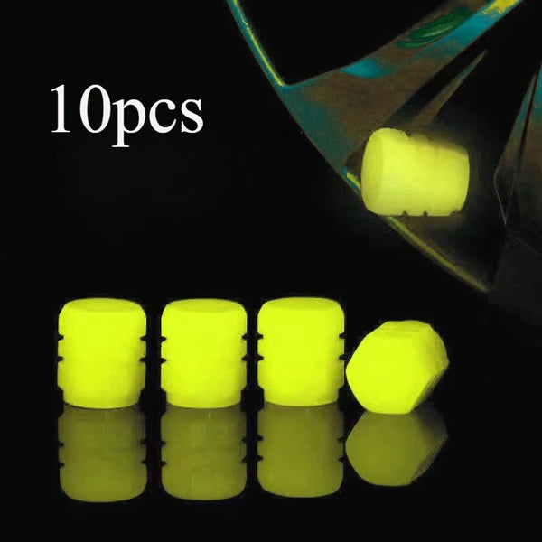 Bouchon de tige de Valve lumineux, 10 pièces, décor universel de voiture - OURANE.COM