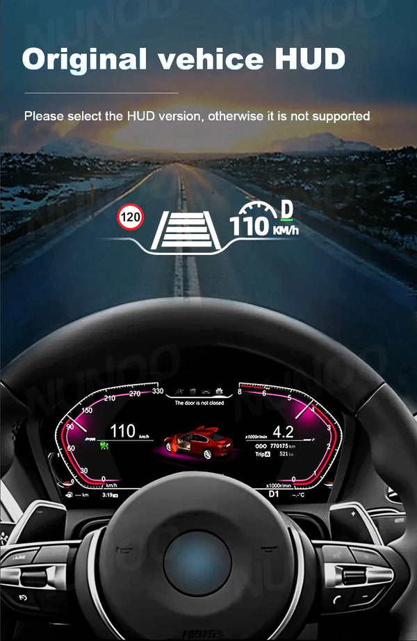 Tableau de bord numérique 2026 pour BMW Séries 1 2 3 4 5 6 7 X1 X2 X3 X4 Compteur de vitesse Panneau d'instruments F10 E90 E6