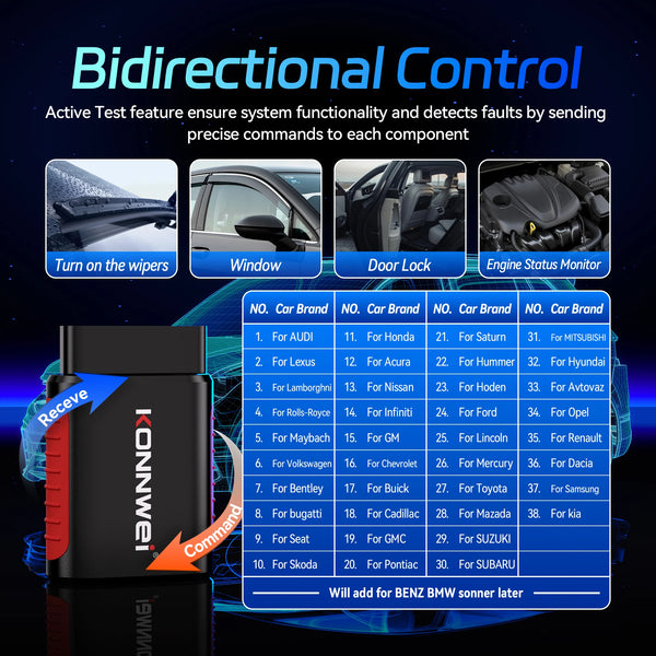 Valise diagnostic KONNWEI KDIAG Bluetooth multi-systèmes — vue 3