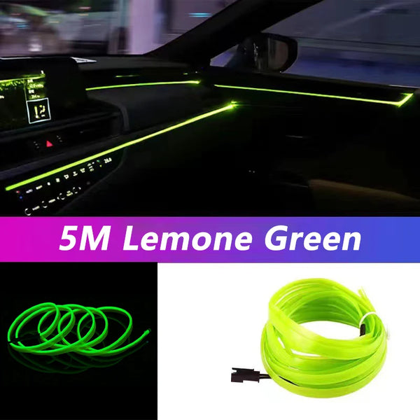 Bande lumineuse LED pour intérieur de voiture, néon, câblage EL, lampe décorative pour automobile, bricolage, lumière ambiant