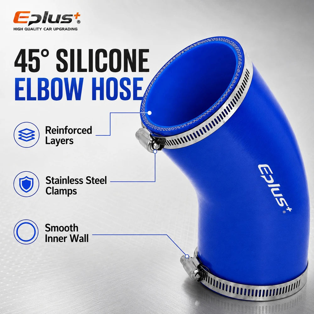 Durite Silicone Bleue 45° avec Colliers pour Turbo et Intercooler – Admission & performance | OURANE.COM