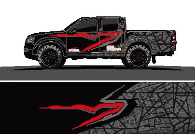 Kit Déco Vinyle Rouge Rétro pour Carrosserie – 300 × 60 cm – Carrosserie & style | OURANE.COM