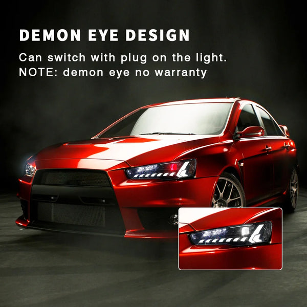Paire d'assemblage de phares LED pour Mitsubishi Grand Lancer EVO-X 2008-2018, pièces de réglage