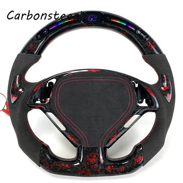 Volant en fibre de carbone forgé sur mesure pour Infiniti Q50 Q50s 2014-2026 Red Sport JDM Racing Performance Sport Styl