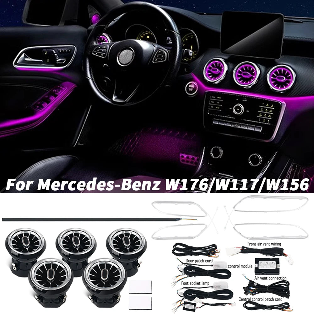 Kit Éclairage d’Ambiance 12/64 Couleurs Mercedes A, CLA et GLA – Éclairage LED | OURANE.COM