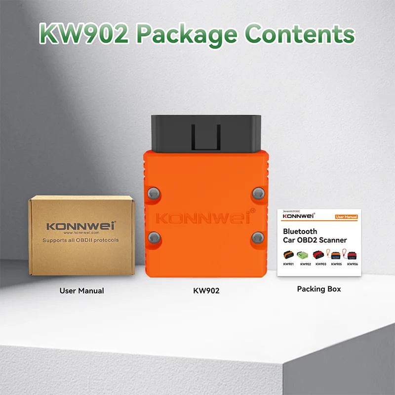 Scanner OBD2 mini KONNWEI KW902 ELM327 Bluetooth