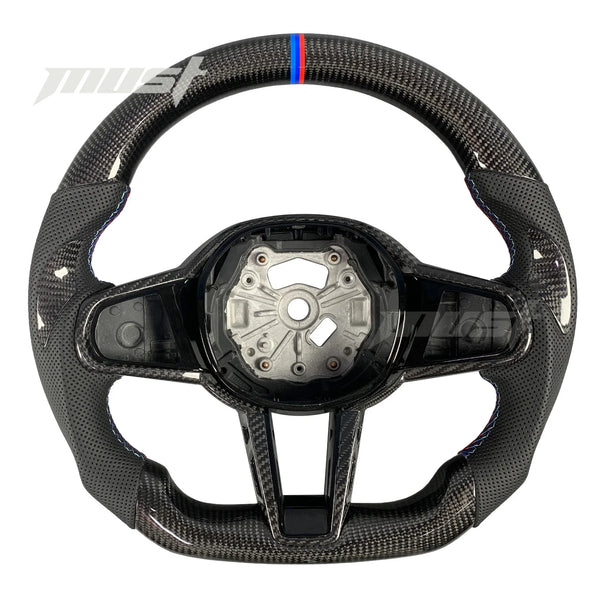 Volant LED personnalisé en Fiber de carbone pour BMW série G LCI, série 2 3 4 5 6 7 8 X3 X4 X5 G20 G30 M3 M4 M5 M8 Z4 20