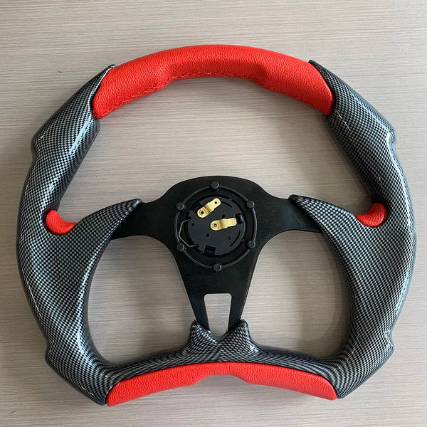 Volant de course TIYPEOR de type D compatible avec Toyota, Honda, Volkswagen - Volant de jeu pour une conduite améliorée - OU