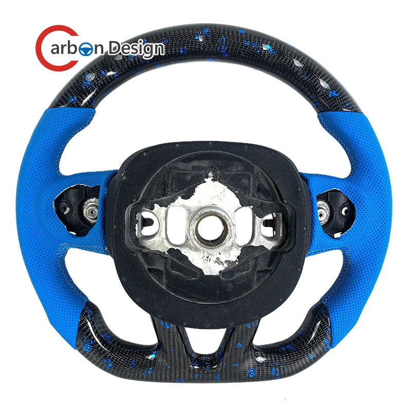 Volant en fibre de carbone avec LED et palettes de vitesse pour Dodge Charger et Challenger 2015-2020