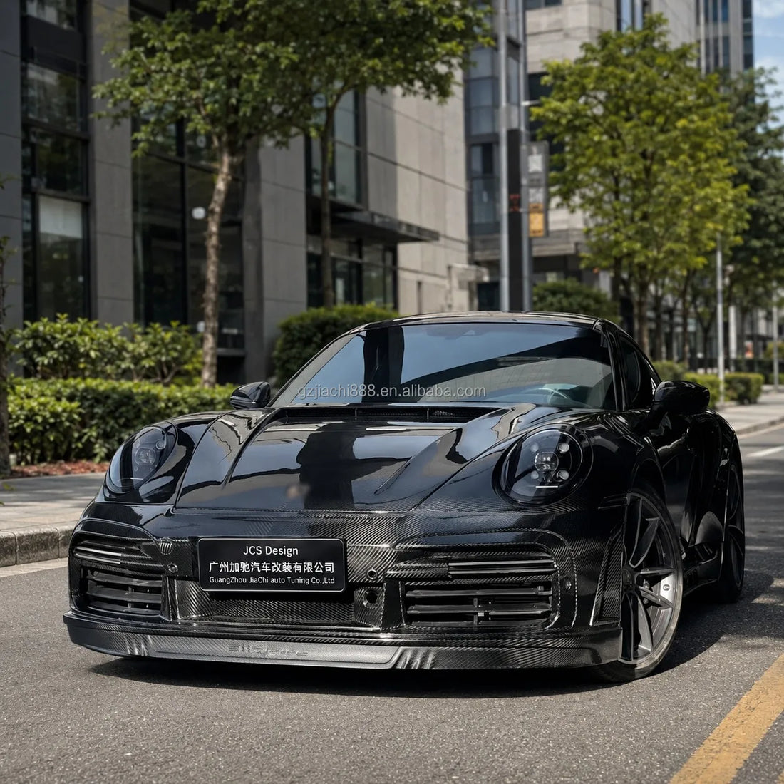 Kit carrosserie complet en carbone sec style TopC pour Porsche 911 type 992