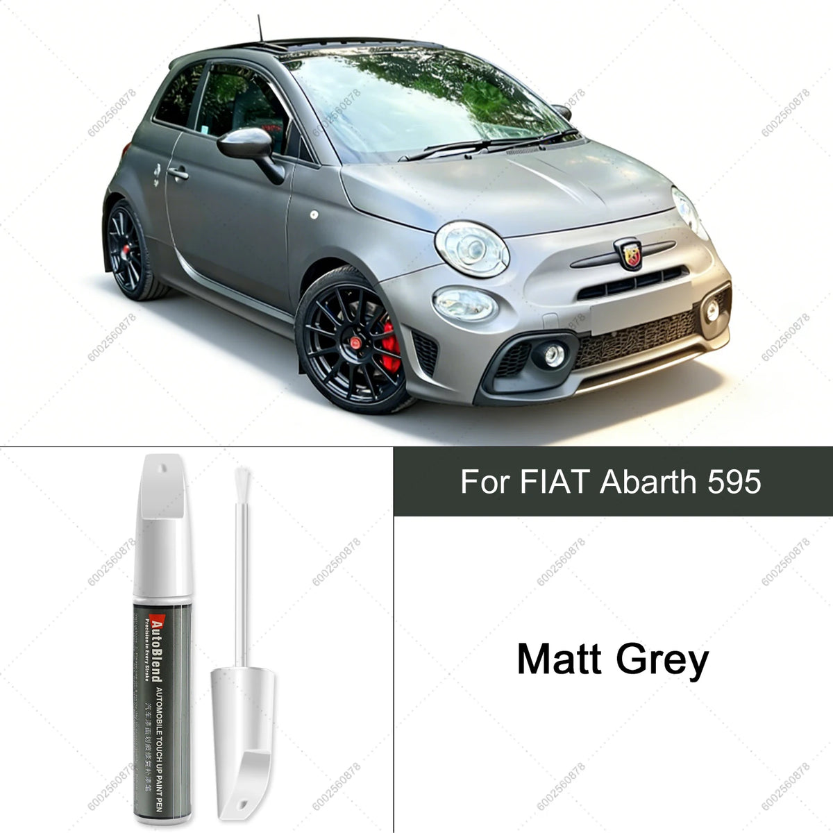 Pour FIAT Abarth 595 stylo de réparation de peinture et de retrait des rayures processus d'usine couleur correspondant outil de réparation de peinture de voiture enregistrement gris