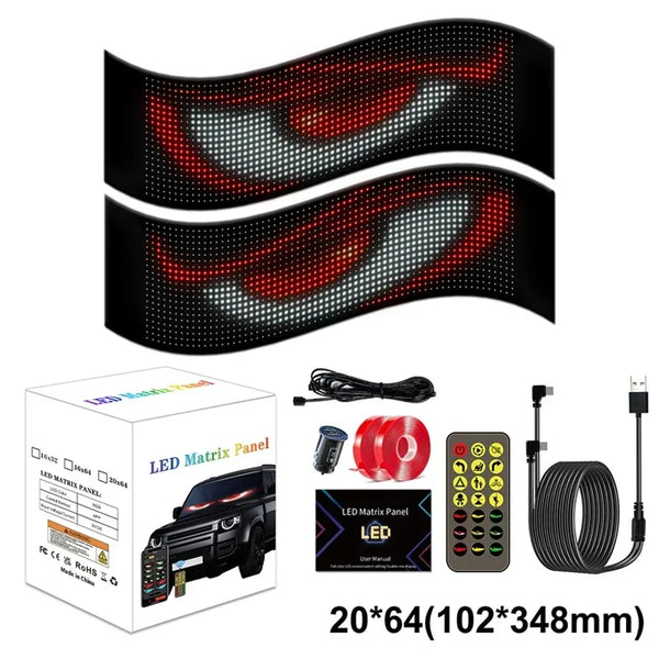 Panneau LED Devil Eyes Programmable – Bluetooth & Effet Défilant – Version 2 — OURANE