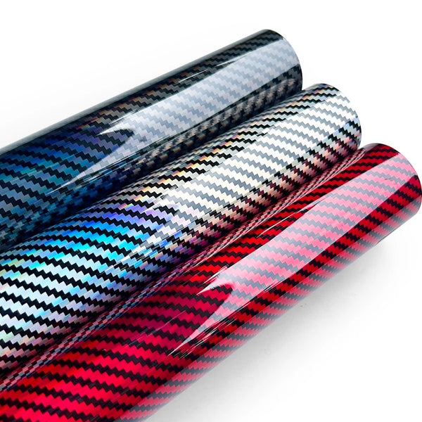 Film vinyle effet carbone arc-en-ciel pour carrosserie — vue 1