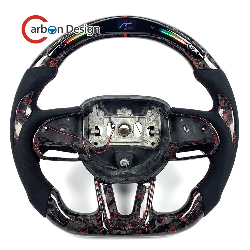 Volant sport en fibre de carbone avec écran LED pour Dodge Charger et Challenger