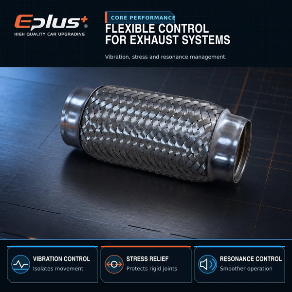 Tuyau d'échappement universel en maille tressée pour automobile, soufflet flexible en acier inoxydable tressé pour remplaceme