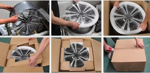 Jantes forgées cinq branches en Y, finition argent brossé, concaves profondes, pour voitures de sport Mercedes AMG Audi - OUR