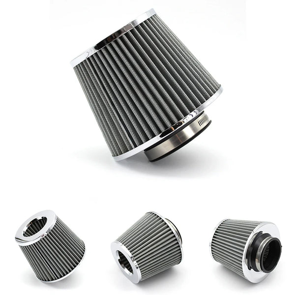 Kit de filtre à air froid à haut débit universel 76 mm (3 pouces) pour voiture modifiée, avec tuyau d'admission en aluminium,