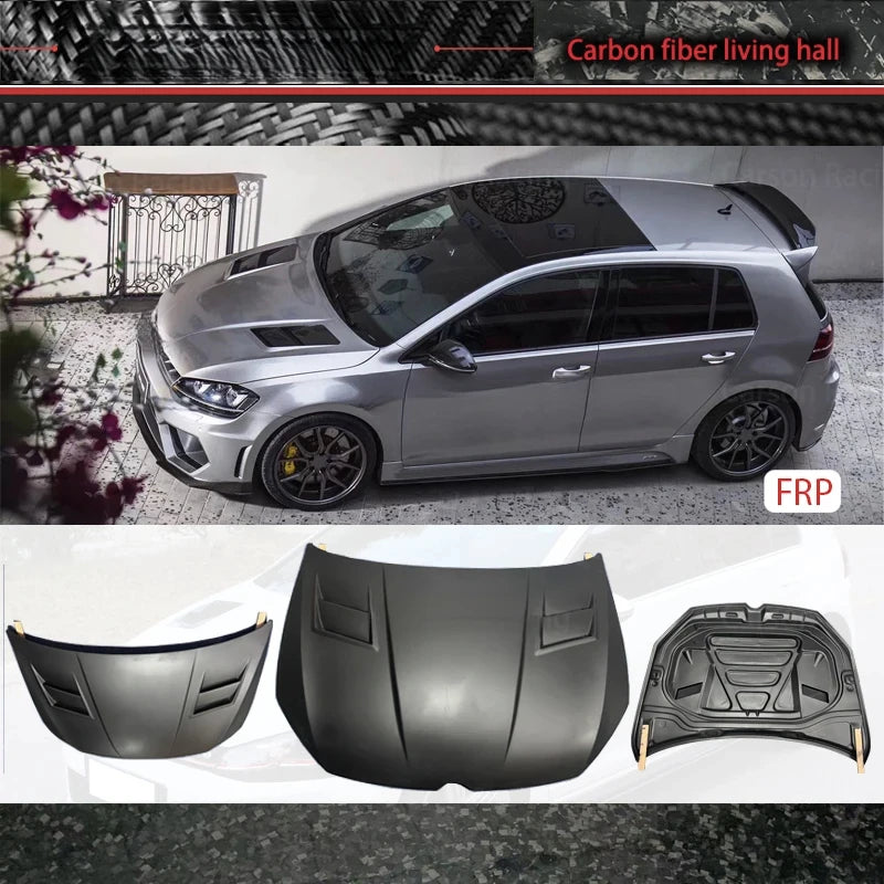 Capot en fibre de carbone pour Volkswagen Golf 7/7.5 GTI et R, 2014–2019