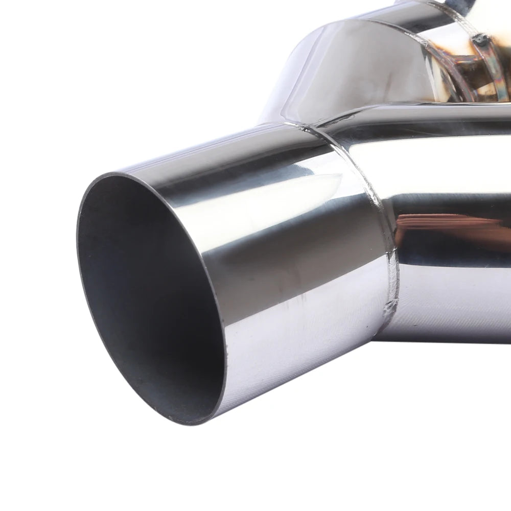 Embout d’Échappement Universel Inox Double Sortie 63–76 mm – Échappement | OURANE.COM