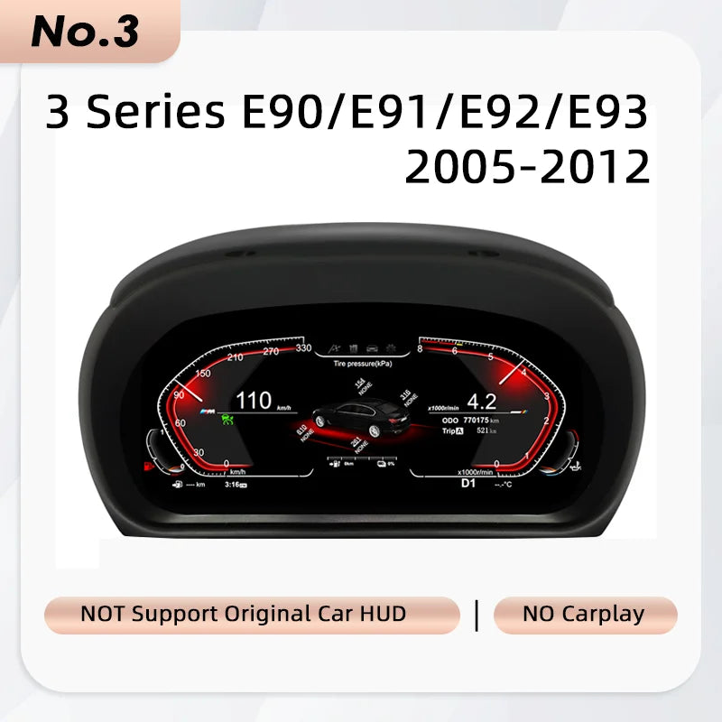 2026 Digital Instrument Dashboard Cluster Pour BMW 1 2 3 4 5 6 7 Series X1 X2 X3 X4 Speedometer Instrument Panel F10 E90 E60 