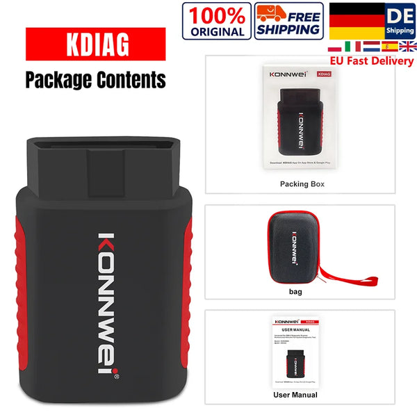 Valise diagnostic KONNWEI KDIAG Bluetooth 5.0 multi-marques — vue 9