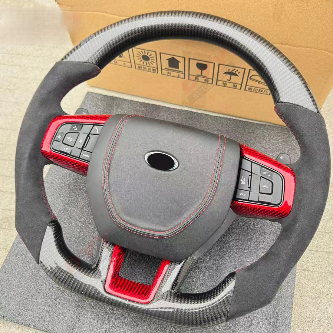 Volant en carbone véritable pour Land Rover Discovery Sport 2015-2019