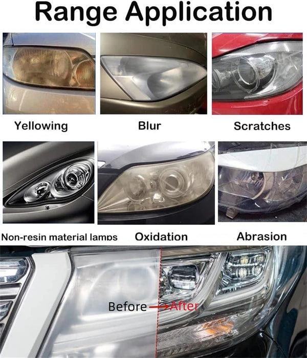 Liquide de restauration de phares de voiture, nettoyant revitalisant, liquide de réparation de phares, liquide polymère pour 