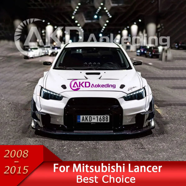 Phare LED pour Mitsubishi Lancer 2008-2016, DRL, clignotant, style RS