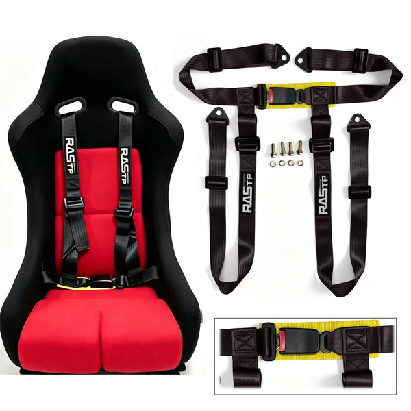 2 pouces origine universel siège baquet sport ceinture sécurité Four-point Fixing montage Drifting auto ceinture de sécurité auto — OURANE