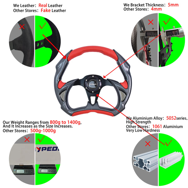 Volant type D avec klaxon pour simulateur — OURANE