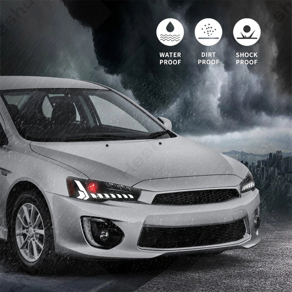 Paire de phares LED projecteur pour Mitsubishi Lancer EVO X 10e génération 2008-2020, animation dynamique