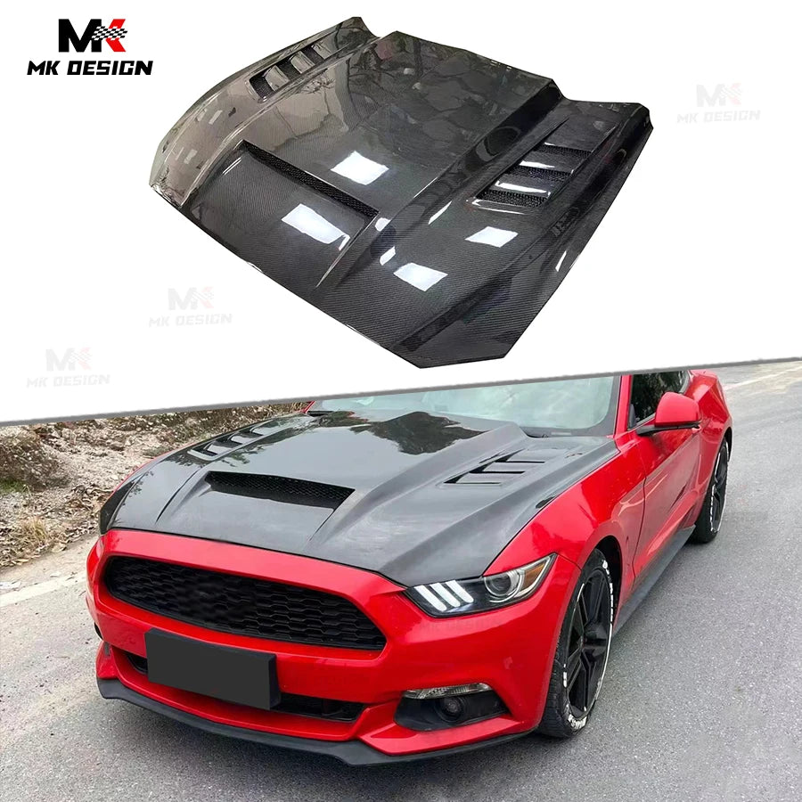 Capot carbone style TF Ford Mustang, 2015–2017