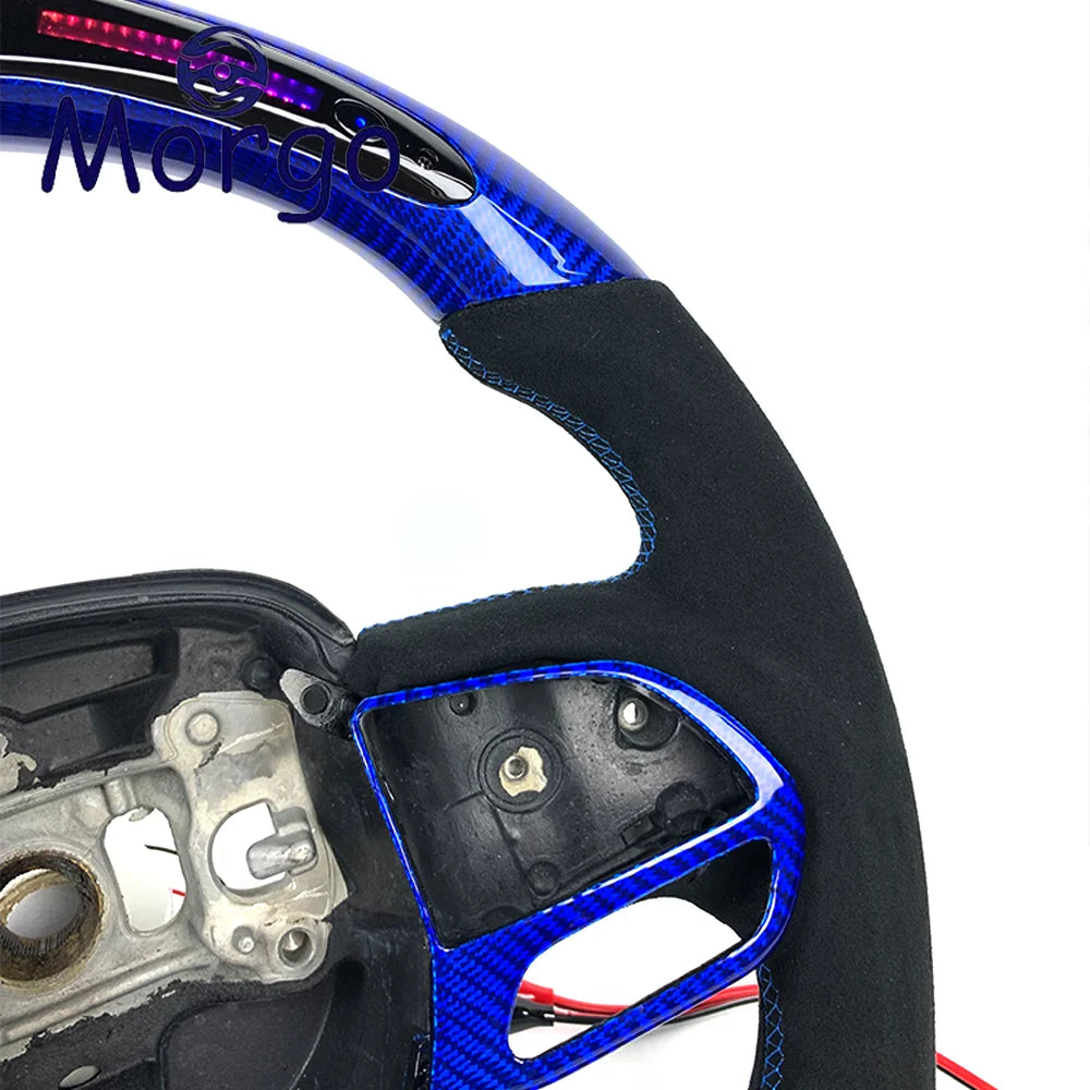 Volant en fibre de carbone avec affichage LED RPM pour Dodge Charger, Challenger et Hellcat, personnalisable