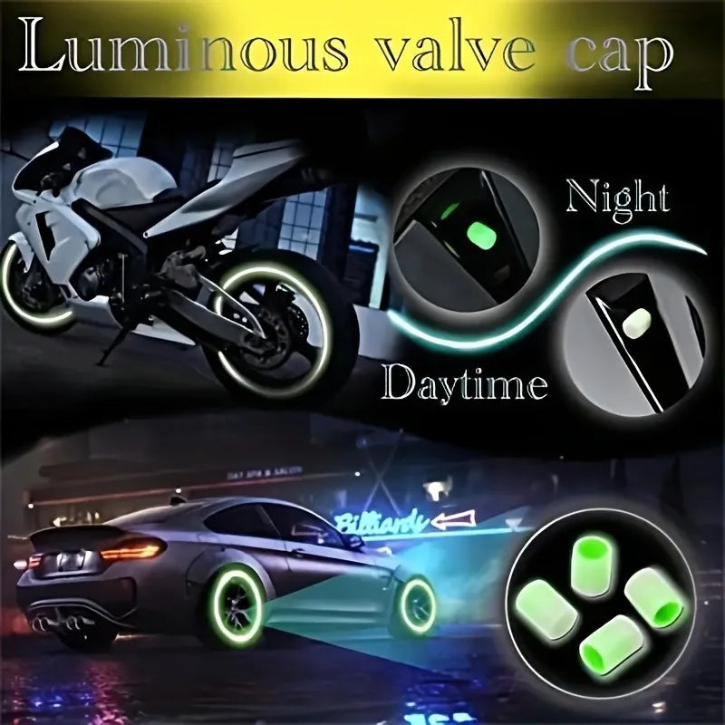 Lot de 10 Luminous Valve Stem Cap Universel Auto Decor – Jantes, pneus & freinage OURANE.COM