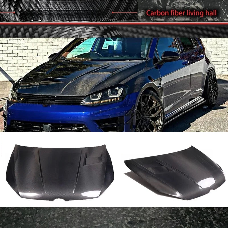 Capot en fibre de carbone pour Volkswagen Golf 7/7.5 GTI et R, 2014–2019