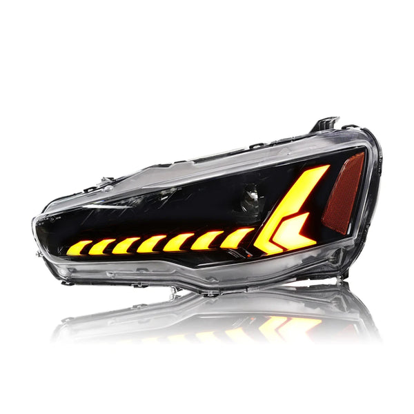 Paire d'assemblage de phares LED pour Mitsubishi Grand Lancer EVO-X 2008-2018, pièces de réglage