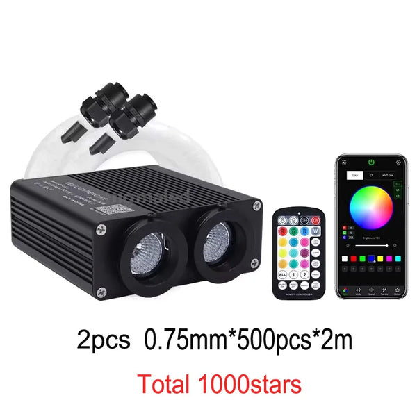 Kit ciel étoilé RGBW 32 W double tête à fibre optique — vue 8