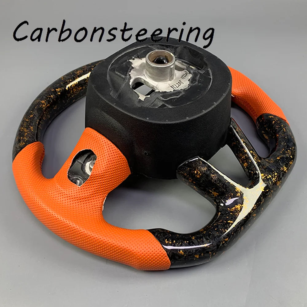 Volant en fibre de carbone forgée sur mesure pour Dodge Charger, Challenger et Hellcat SRT, avec palettes en option
