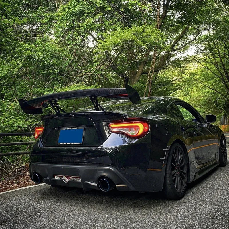 Aileron de coffre arrière style GT pour Subaru BRZ et Toyota 86 / GT86 2011-2022, noir brillant, aspect carbone ou brut