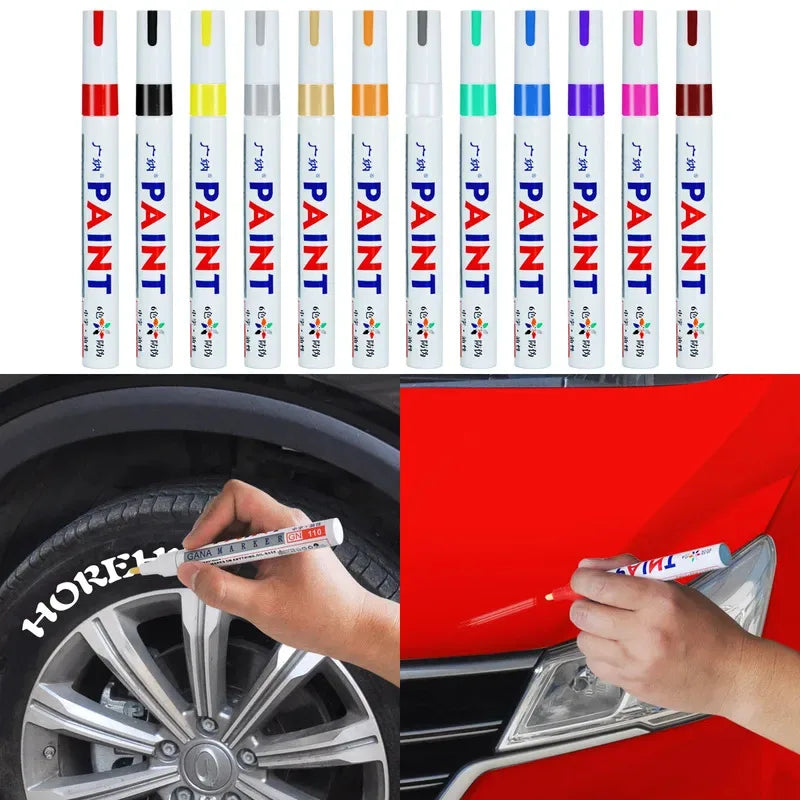 1/12Pcs Stylo Peinture Paint Markers Étanche Auto Pneu Oil-Based Stylo Peinture Lot Quick Dry et Permanent – Roues & freinage